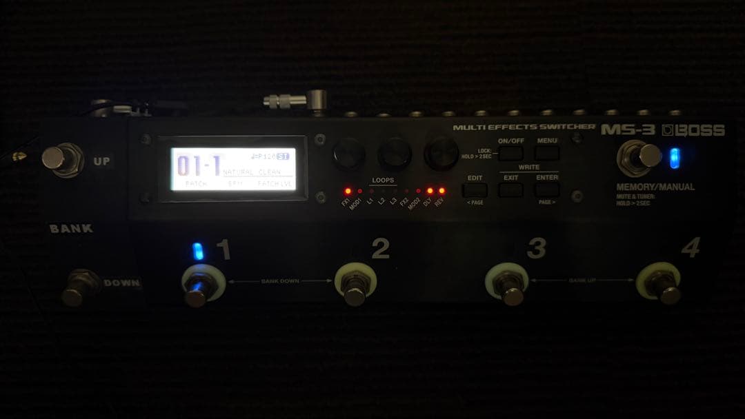 BOSS MS-3 マルチエフェクター バンク切替スイッチ増設済