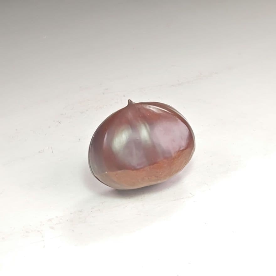 イ995 香合『峯房作』『山中塗乾漆　栗　香合　共箱』茶道具