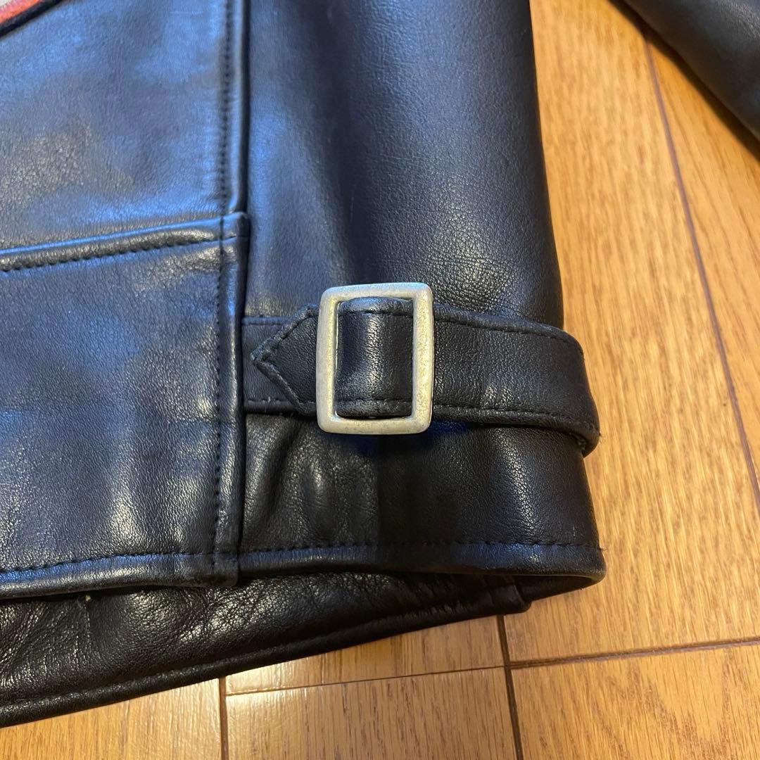 【レア　人気】　ハーレー　革ジャン　レザージャケット　Mサイズ　ファイヤー　刺繍