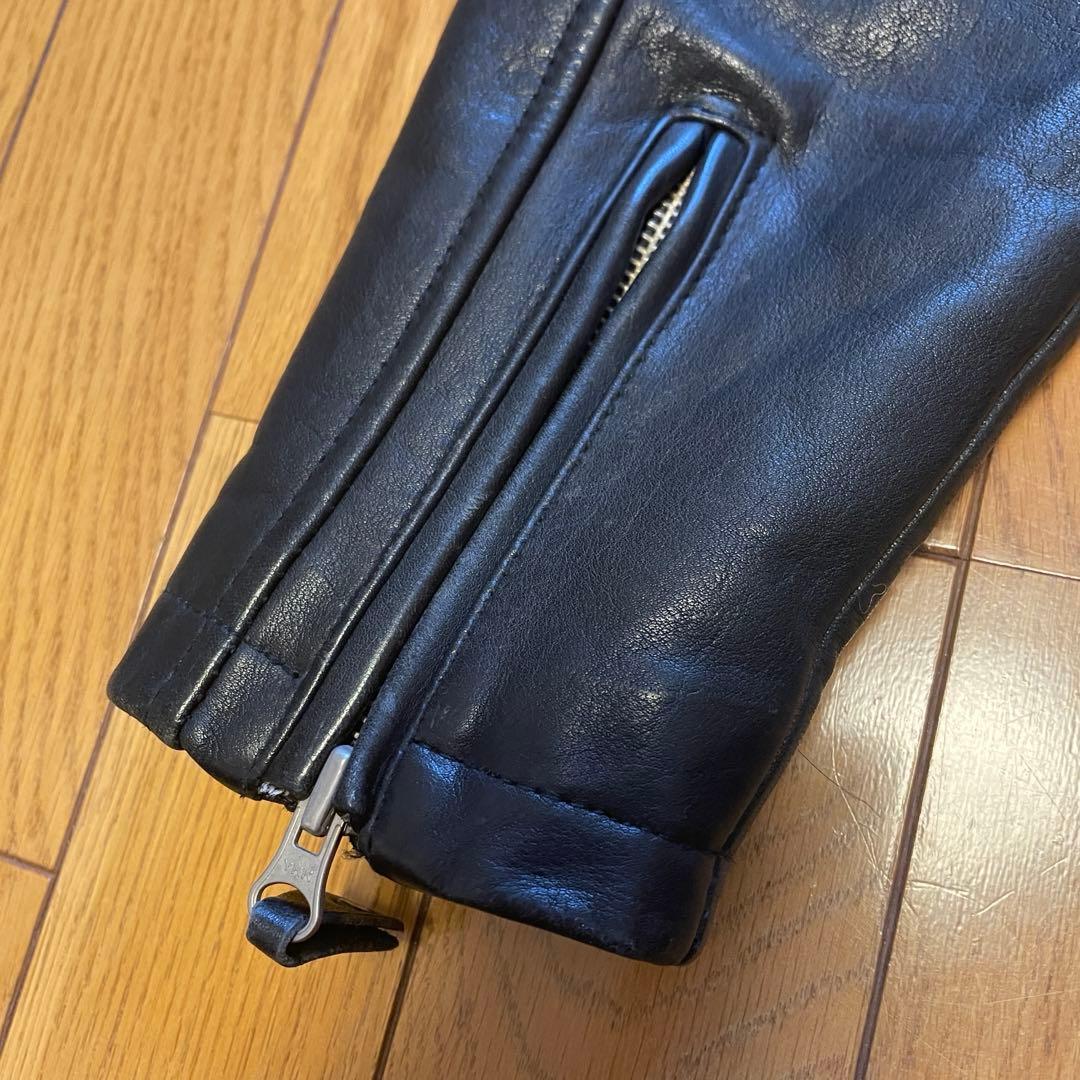 【レア　人気】　ハーレー　革ジャン　レザージャケット　Mサイズ　ファイヤー　刺繍