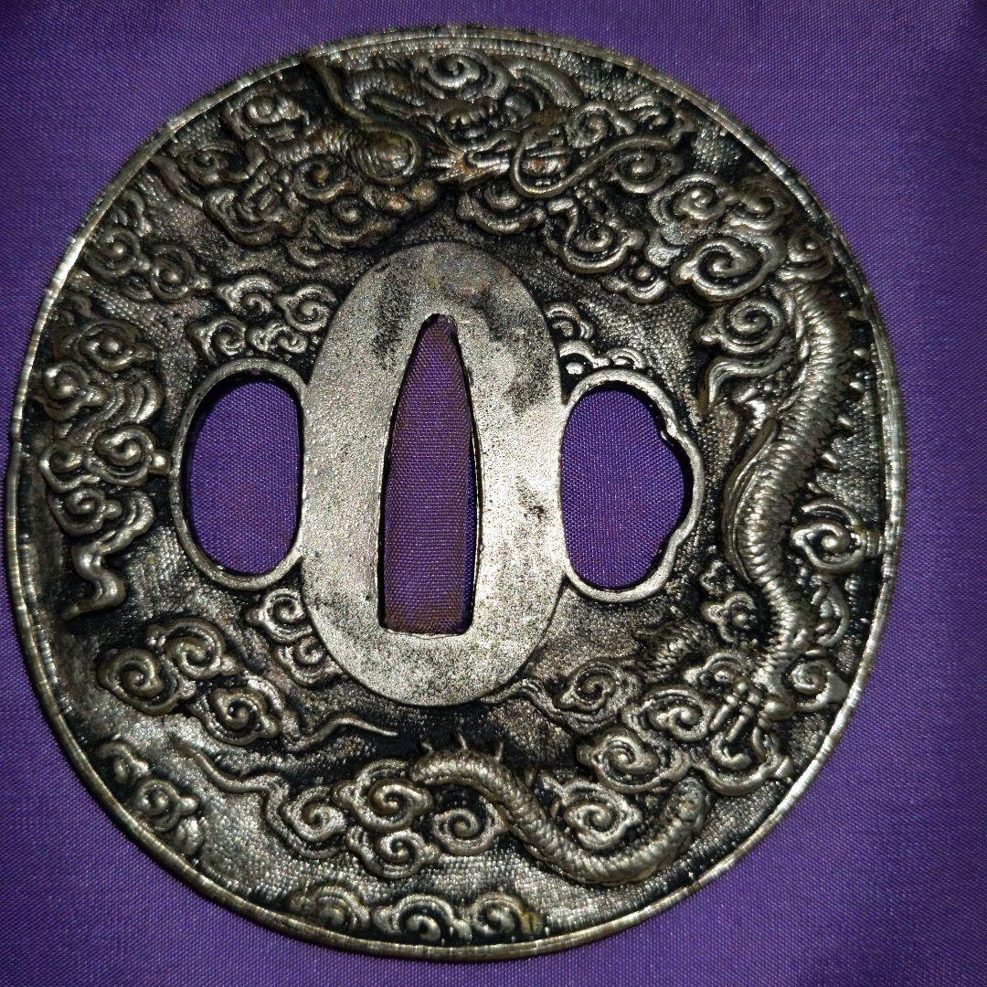 刀剣鐔　一対　木箱入り