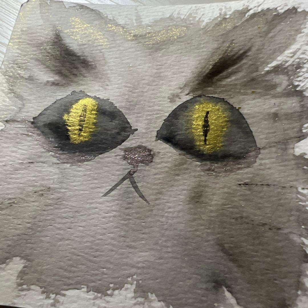 『金眼の猫』水彩画の原画
