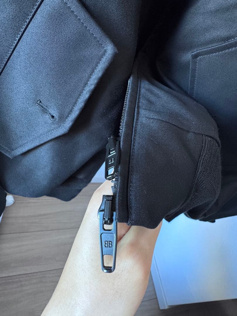 balenciaga 黒 シングルライダースジャケット