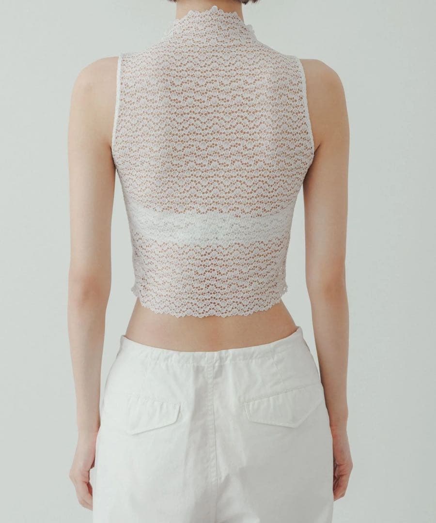 【yo BIOTOP】lace sleeveless top