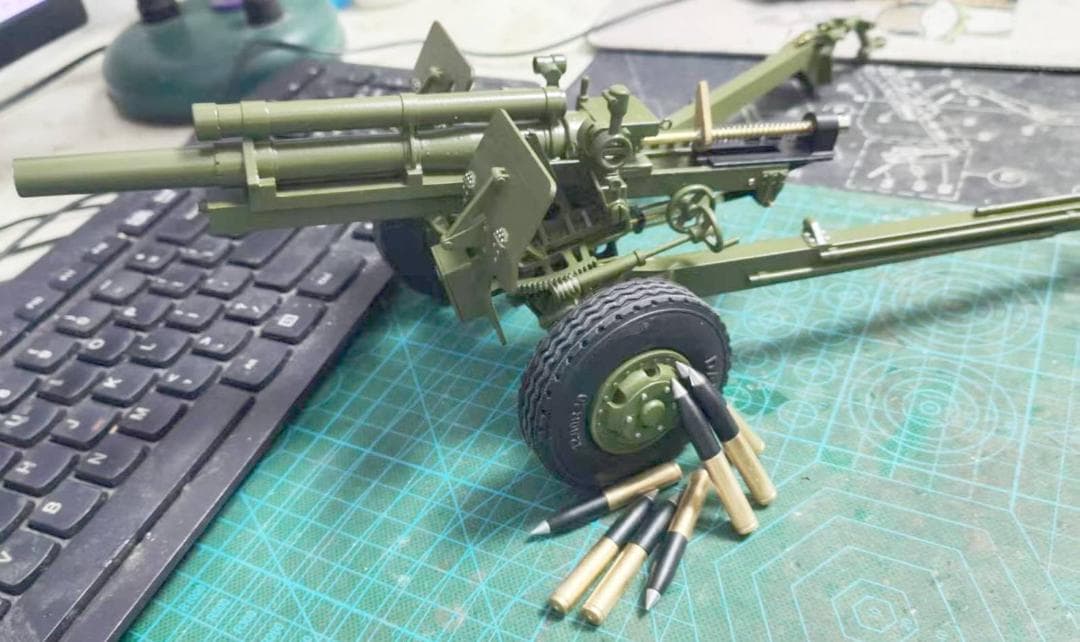1/16スケー米105ｍｍ榴弾砲模型　１/16スケール　手作　新品