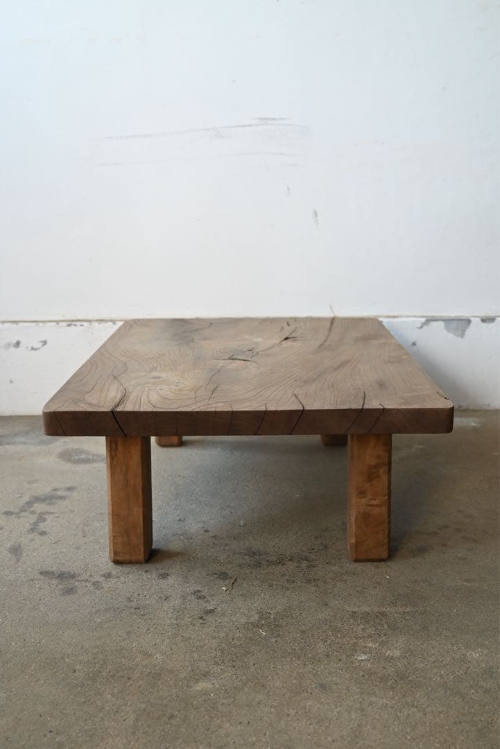 アンティーク 古家具 古道具 無垢材 座卓 ローテーブル 展示台 花台 欅