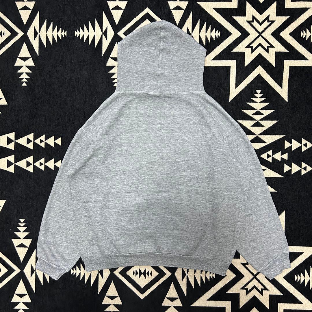 70s RUSSELL 金タグ 初期 パーカー 無地 グレー Lサイズ USA製