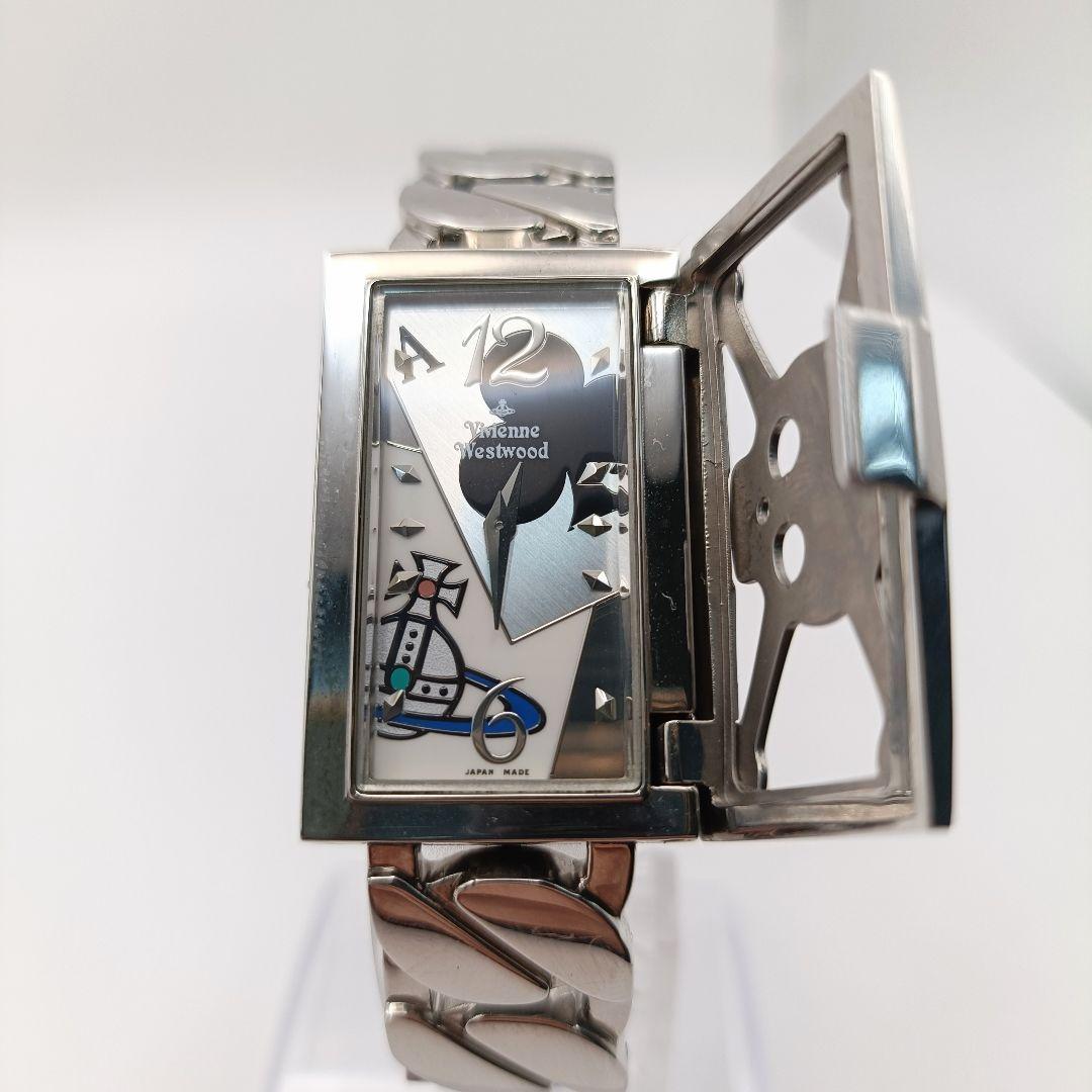 希少 稼働 電池新品 ヴィヴィアンウエストウッド スカル ブレスレット時計