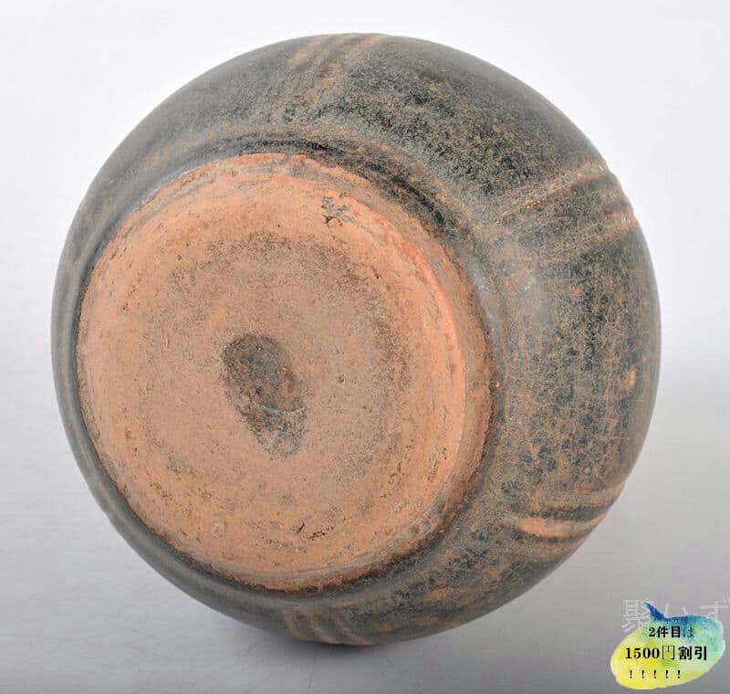 東南アジア　クメール　黒釉　小瓶　N　R34705Q