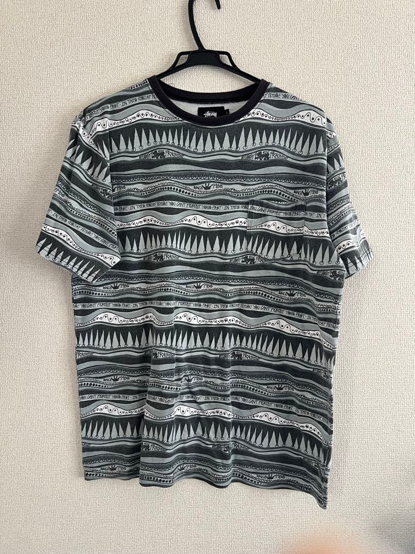 ヴィンテージ Stüssy Fragment ラスタ柄 総柄 L Tシャツ