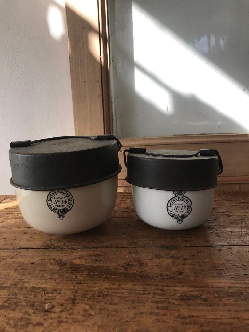 激レア　ふた付　陶器　プディングボウル　2個セット