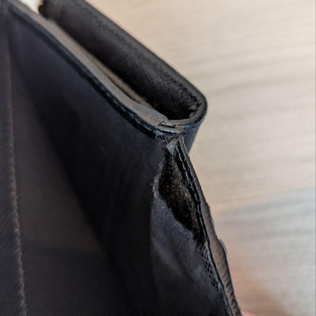 PRADA サフィアーノ 二つ折り財布 黒 1ML225 ギャランティ付