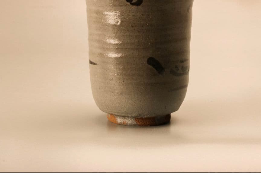 西岡小十 唐津焼 湯呑 絵唐津湯呑茶碗 共箱 共布 栞 本物保証