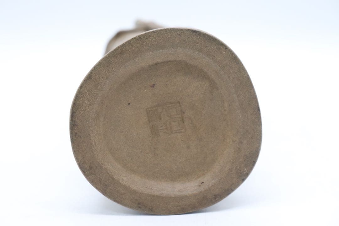 中国　黄泥竹型筆入　在銘　送料込み1117