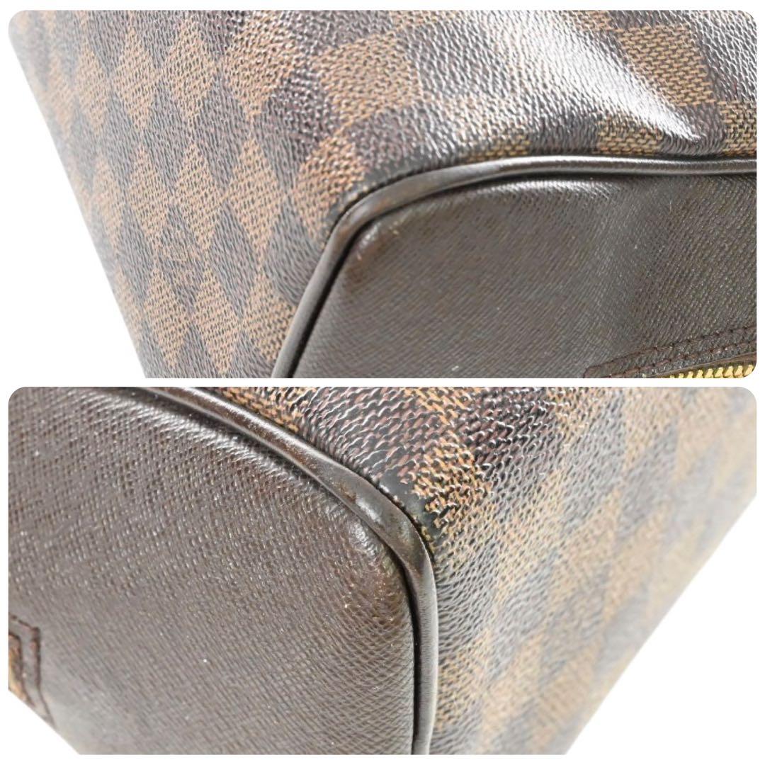 【美品】ルイヴィトン　ブレラダミエ・エベヌ　ハンドバッグ　ブラウン　レザー