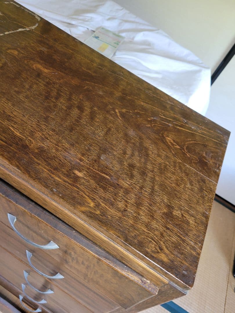 ✅訳あり/ 昭和レトロ 木製タンス 7引き出し ブラウン