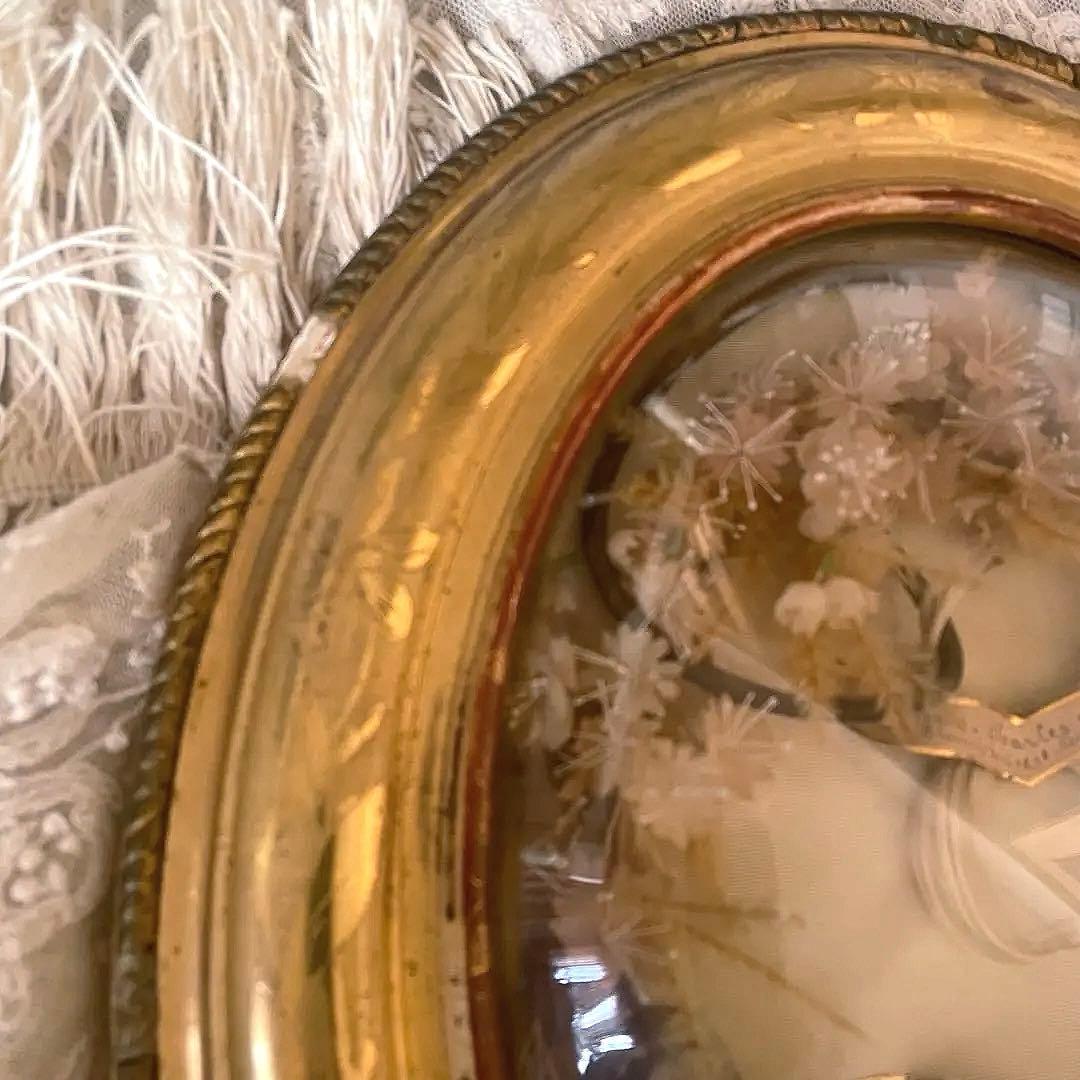 19世紀アンティークルリケール遺髪物