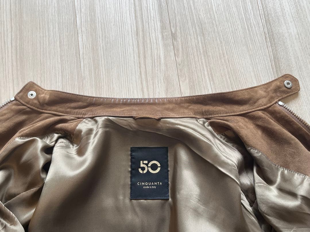 美品 CINQUANTA チンクアンタ スエード スウェード シングルライダース