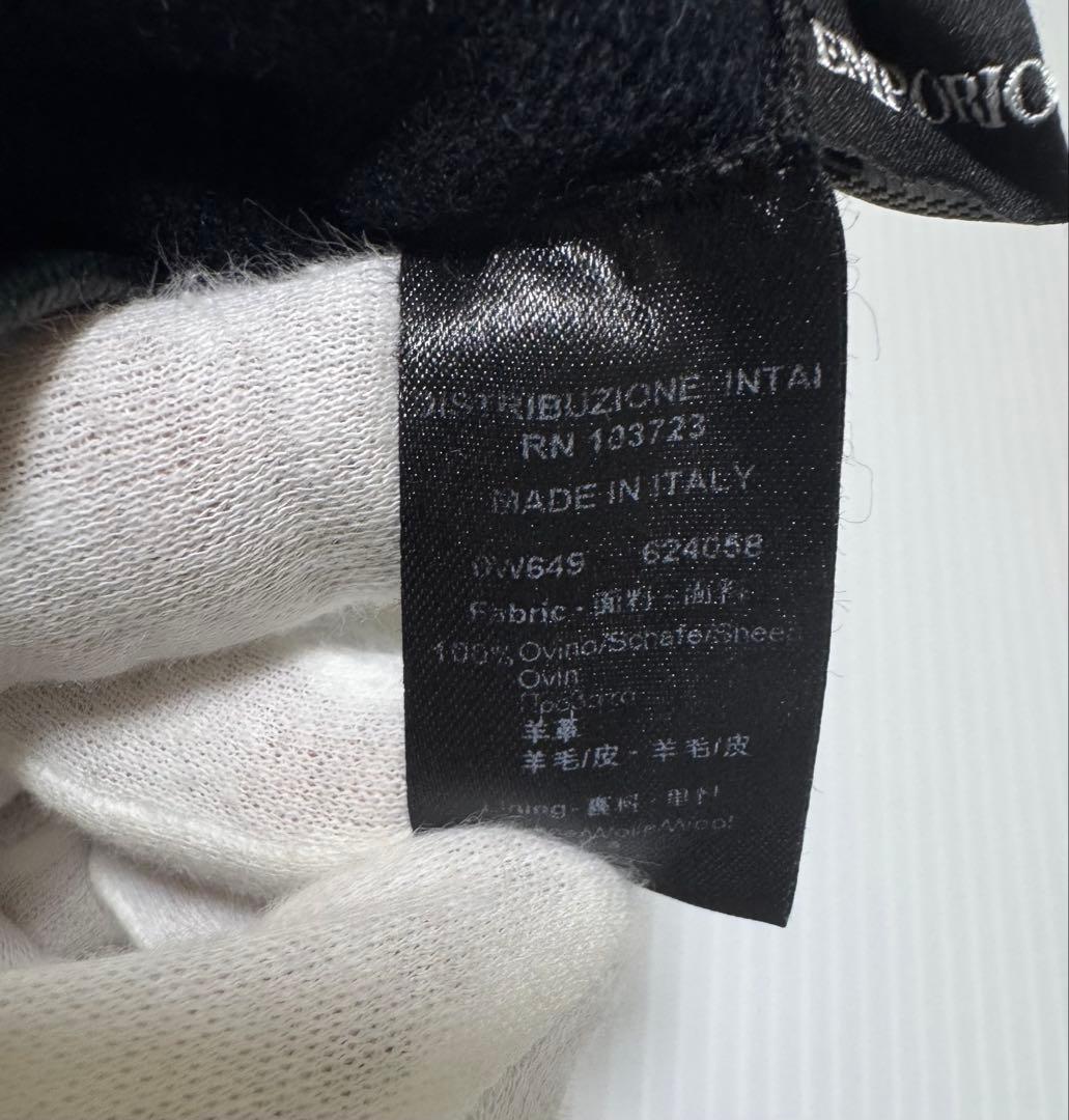 【美品】アルマーニ　ラムレザー手袋　裏地ウール付