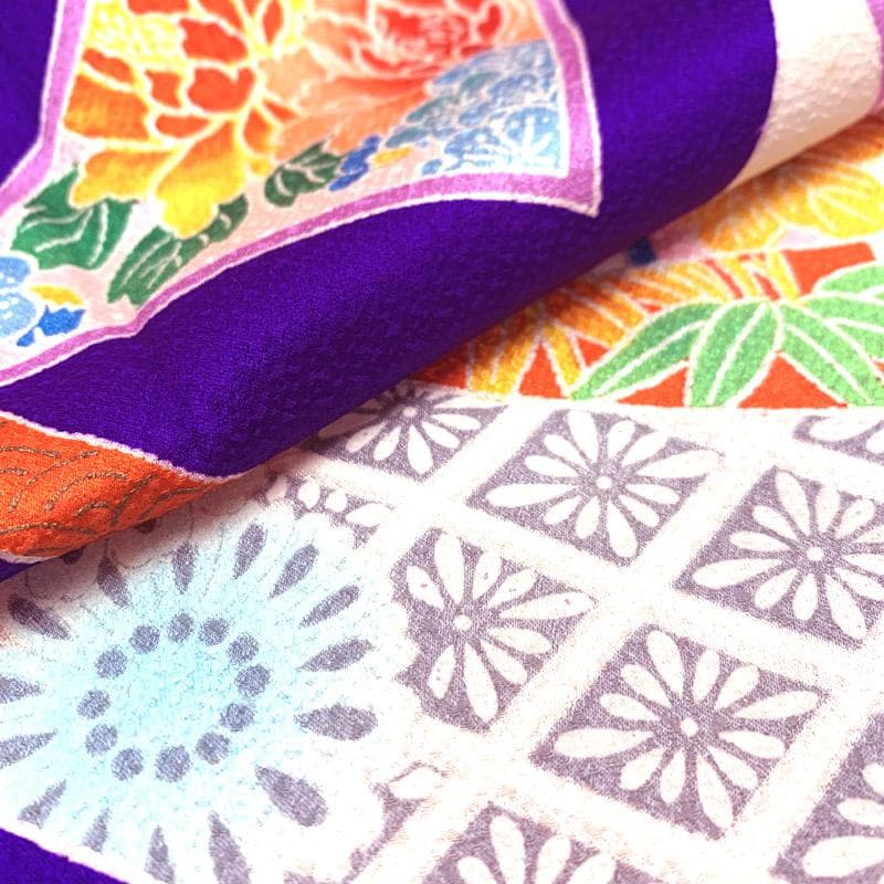 510aj11■ハーフ成人式 卒業式 女児 着物&袋帯&長襦袢 束ね熨斗■美品