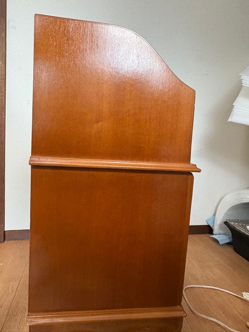 アンティーク イタリア ライディングビューロー 鍵付き 猫脚 象嵌 店舗 什器