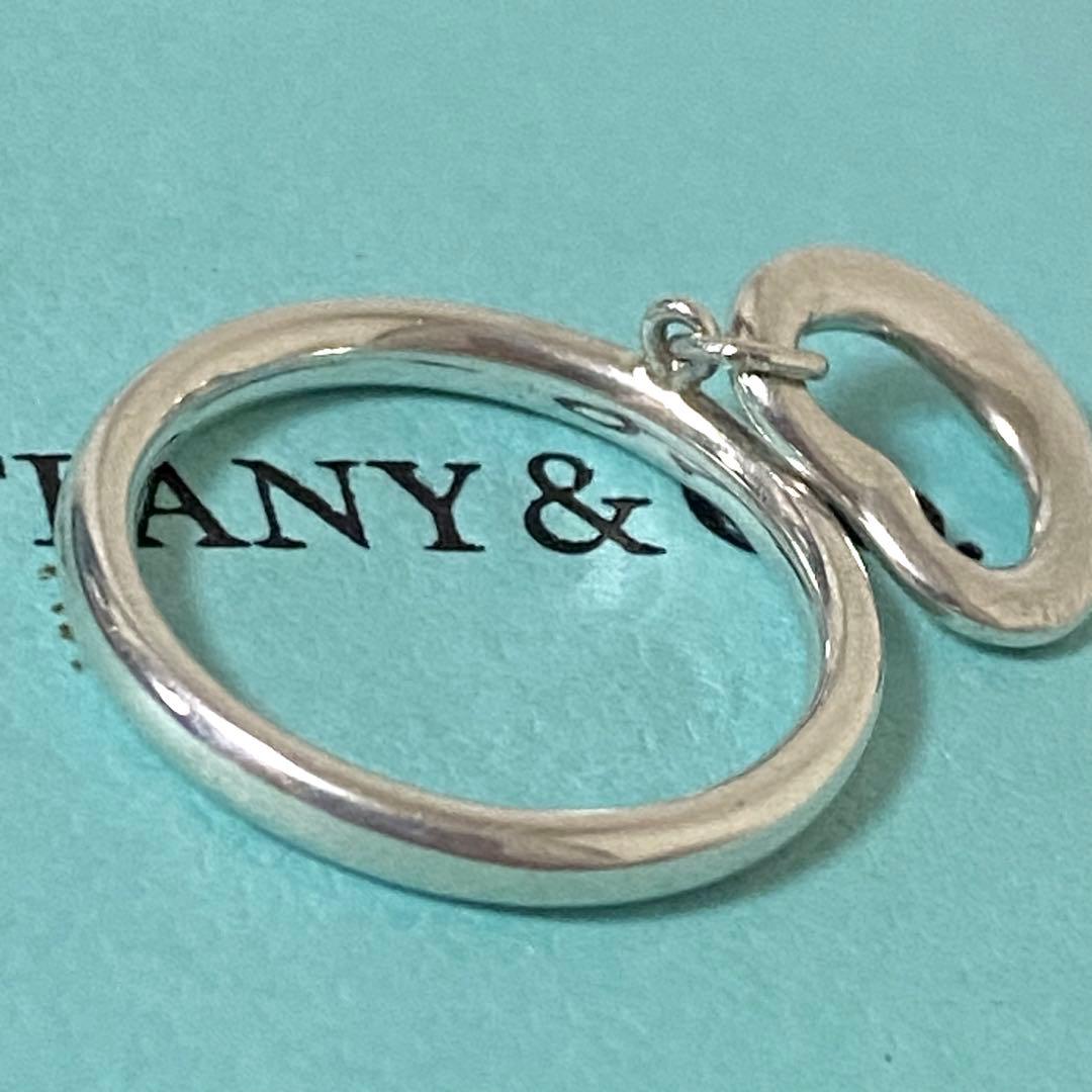 極美品　ティファニー　オープンハート　スイングハートリング　SV925 6号
