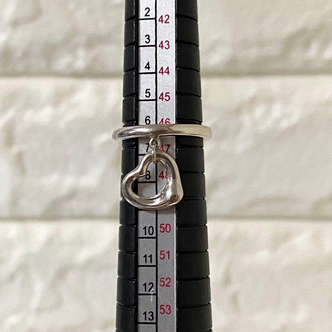 極美品　ティファニー　オープンハート　スイングハートリング　SV925 6号