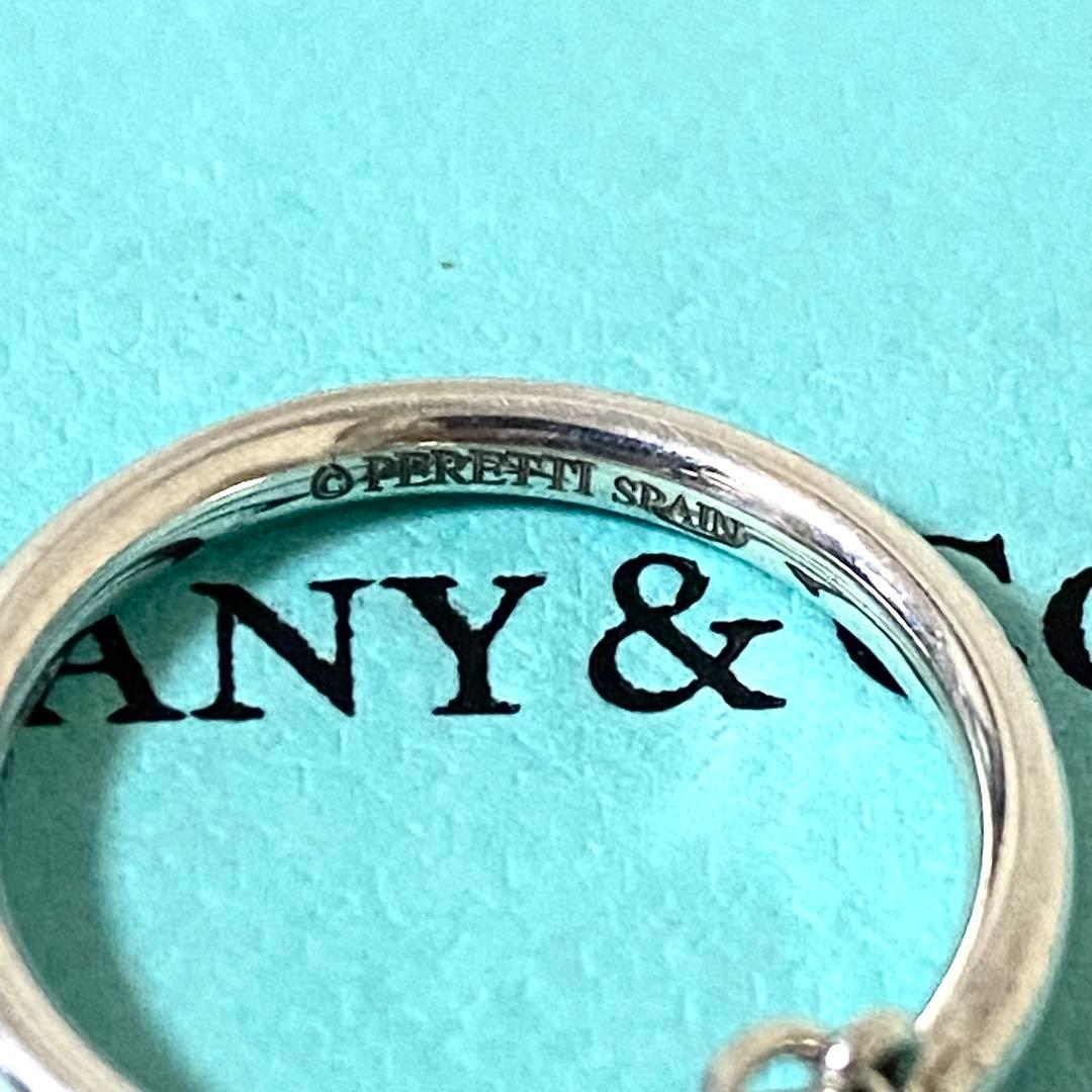 極美品　ティファニー　オープンハート　スイングハートリング　SV925 6号