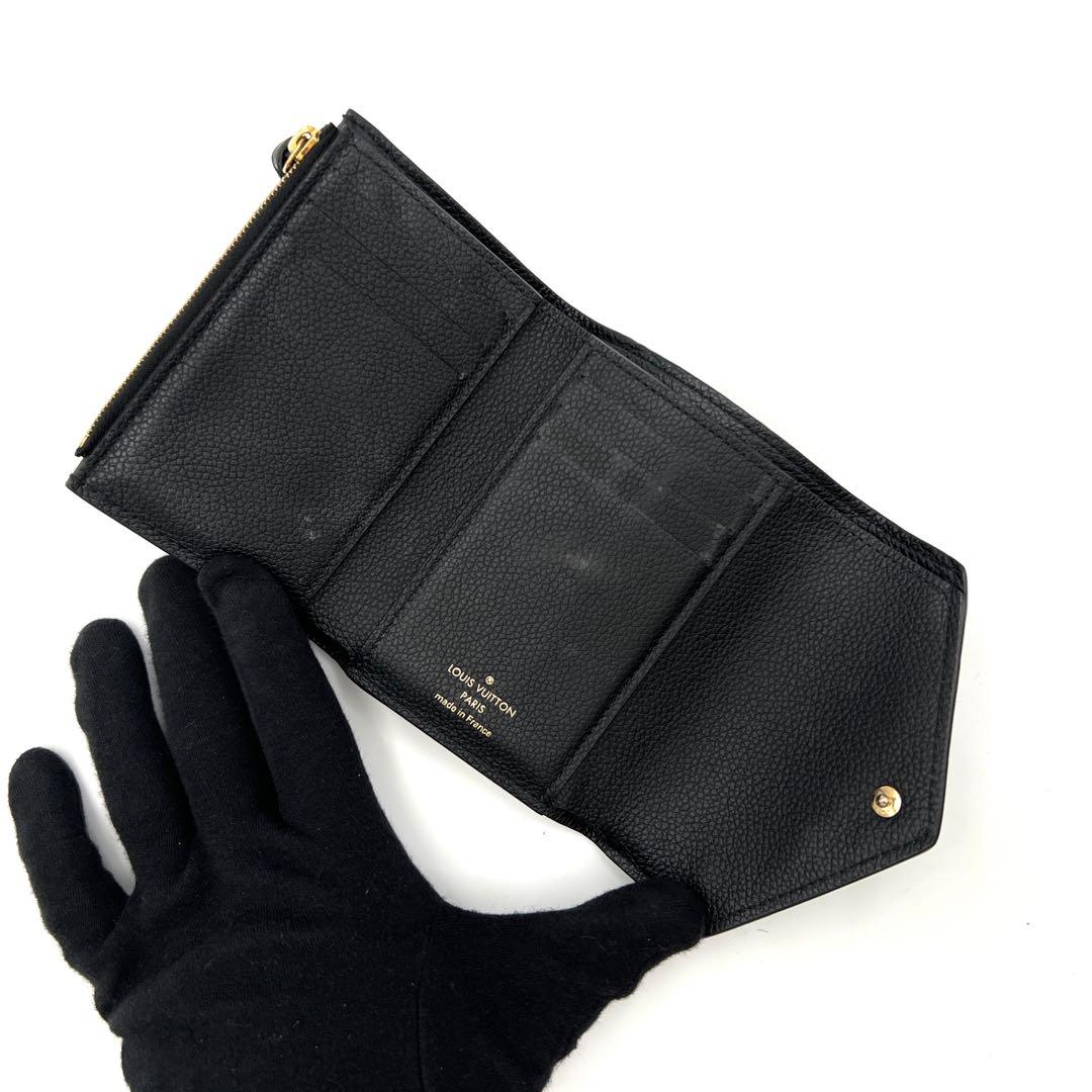 【美品】ルイヴィトン アンプラント 三つ折り財布 ヴィクトリーヌ ブラック