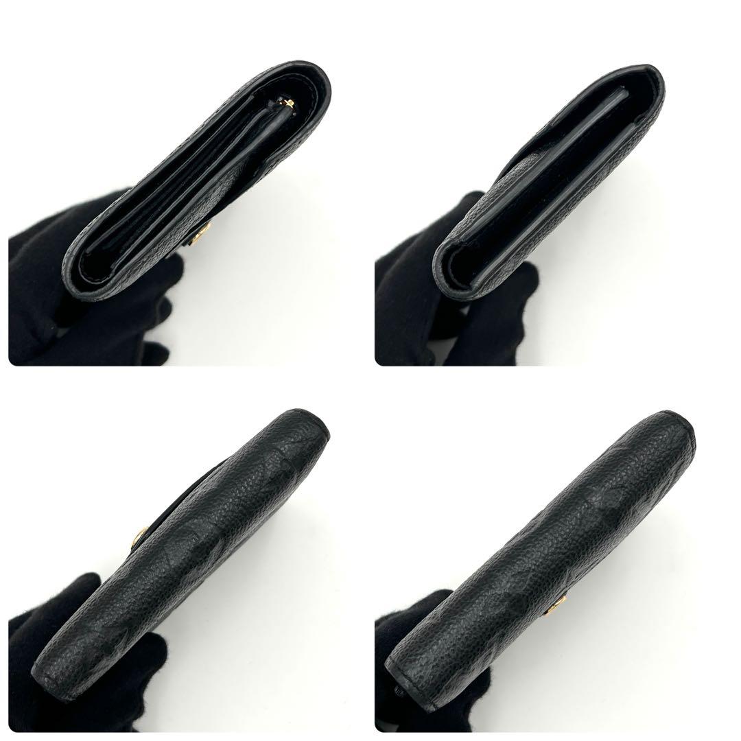 【美品】ルイヴィトン アンプラント 三つ折り財布 ヴィクトリーヌ ブラック