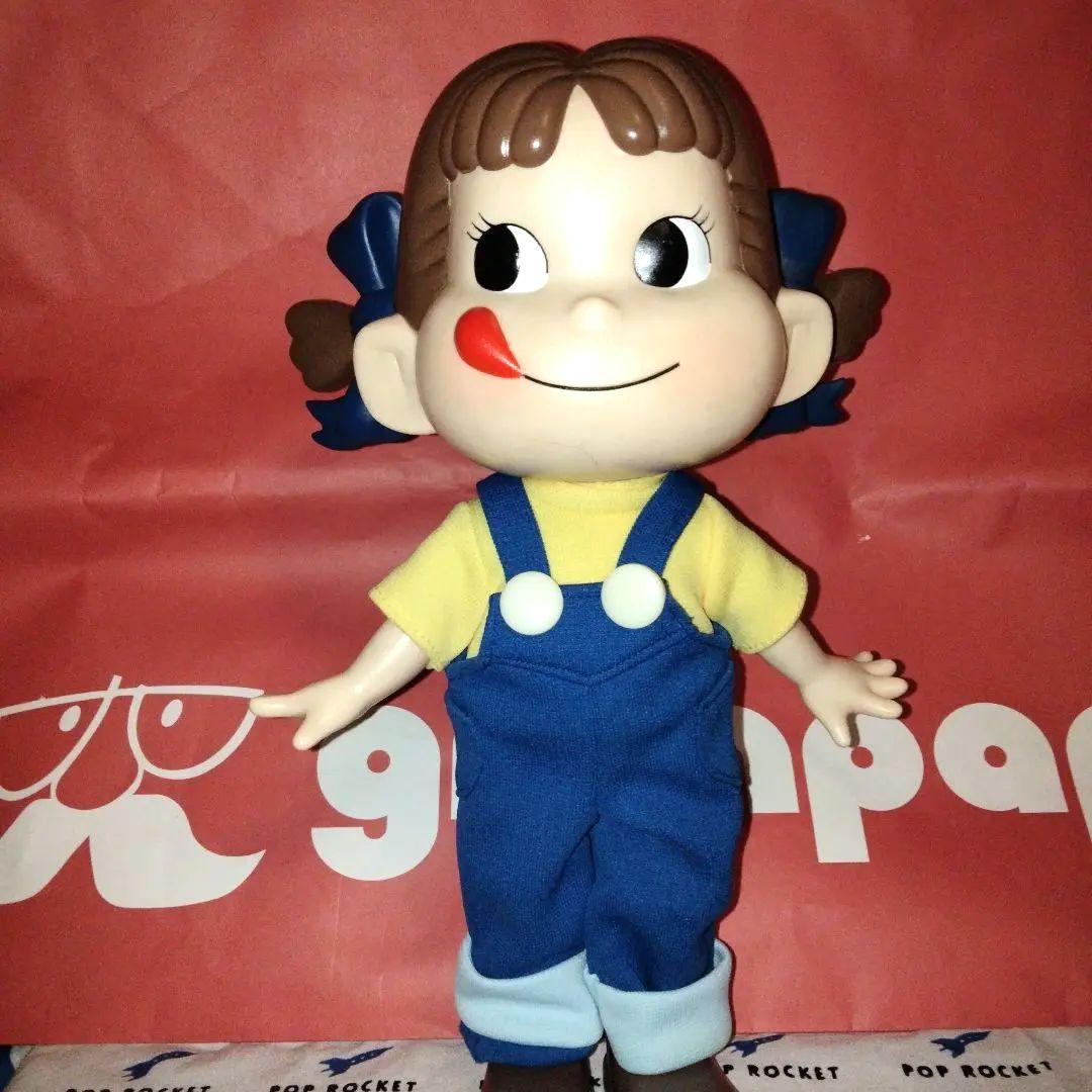 不二家ぺこちゃん青いオーバーオール希少