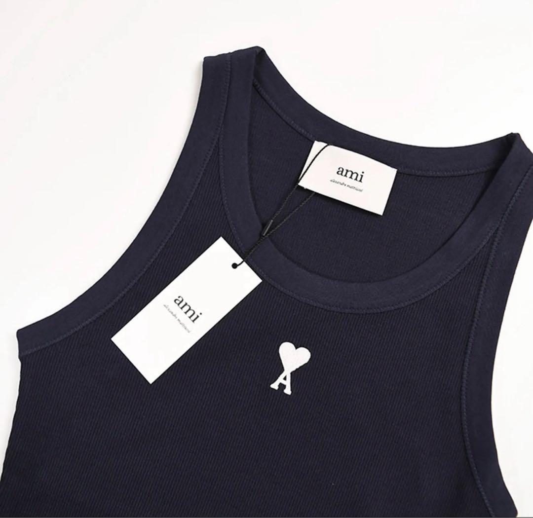 Kumon AMI PARIS コットンリブタンクトップ