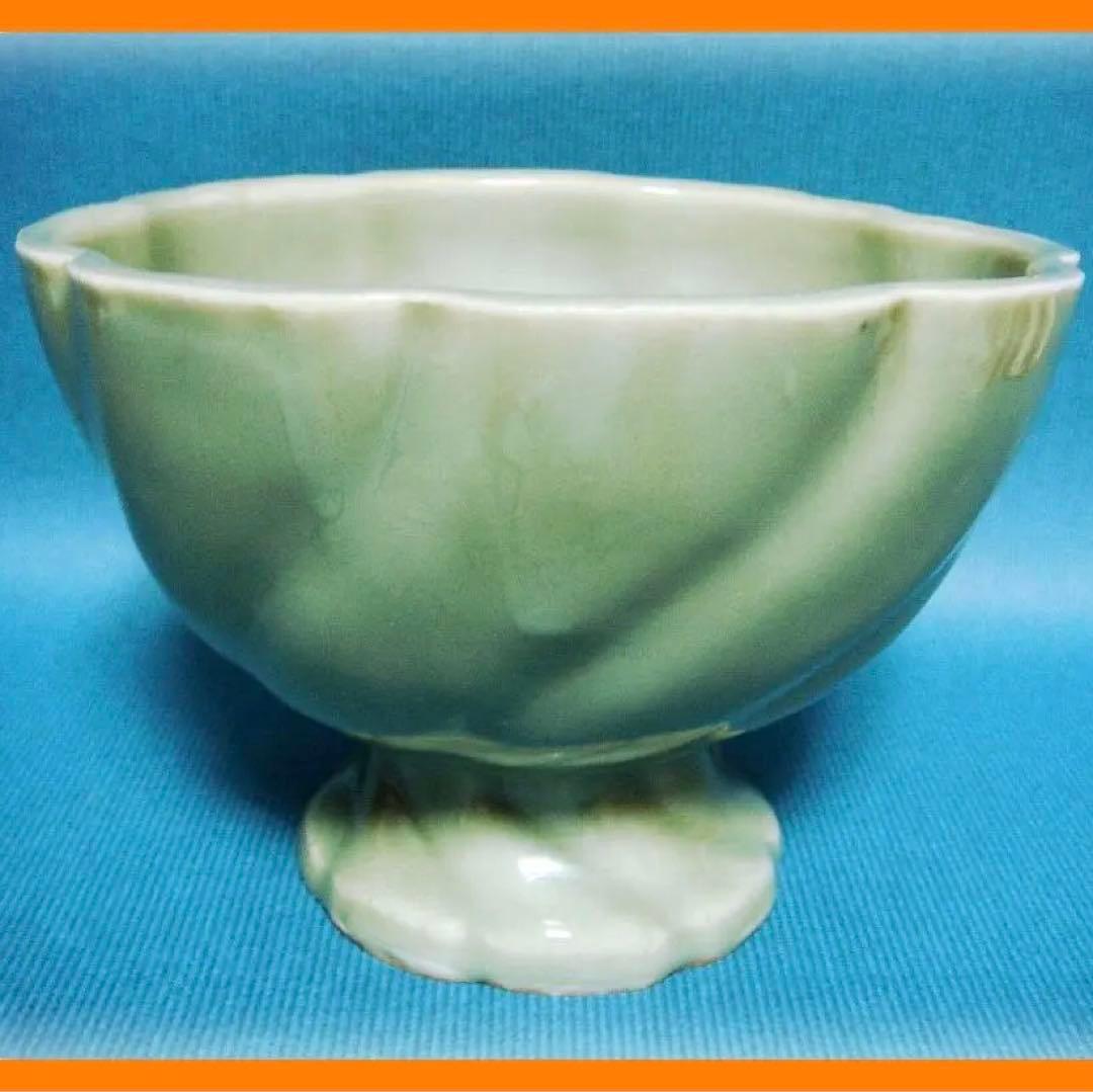 638『青磁 輪花 盃洗』　/骨董品 古美術 古道具 アンティーク