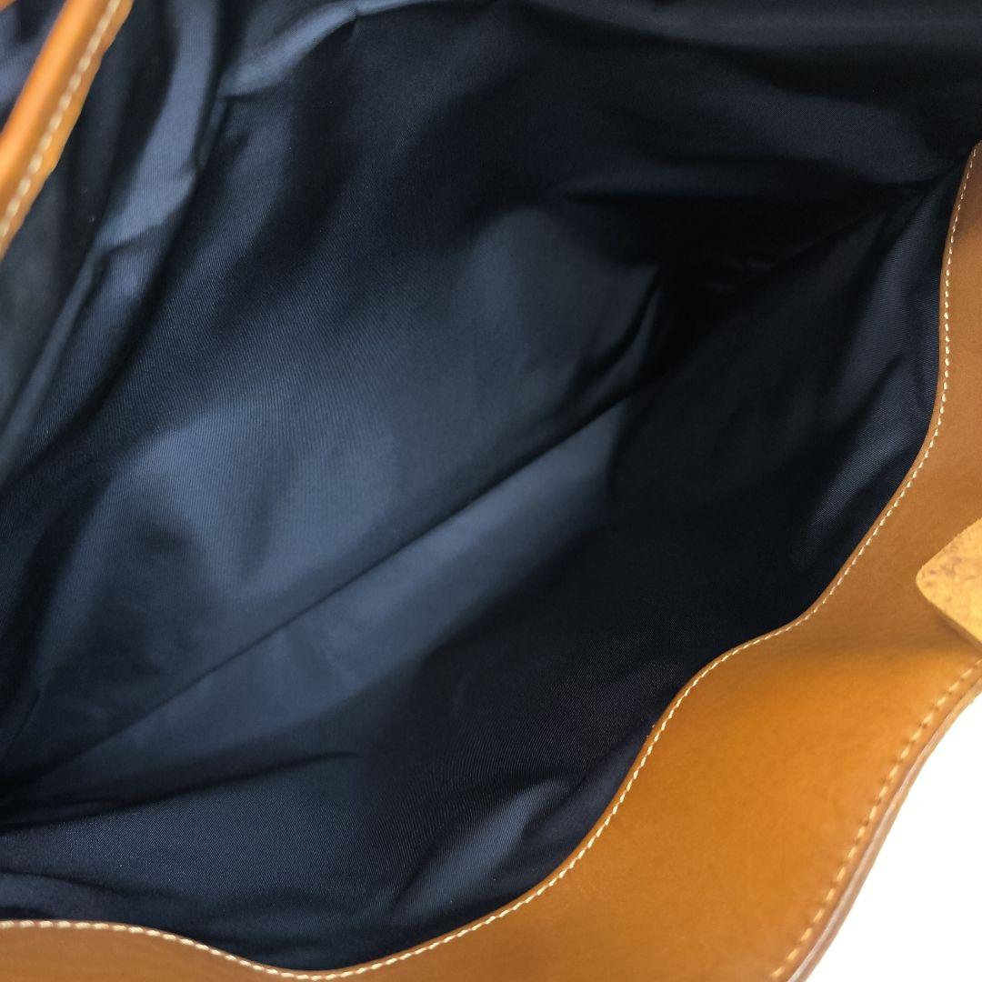 ✨極美品✨ フェリージ ブリーフケース ナイロン レザー 紺茶 B4可 1845