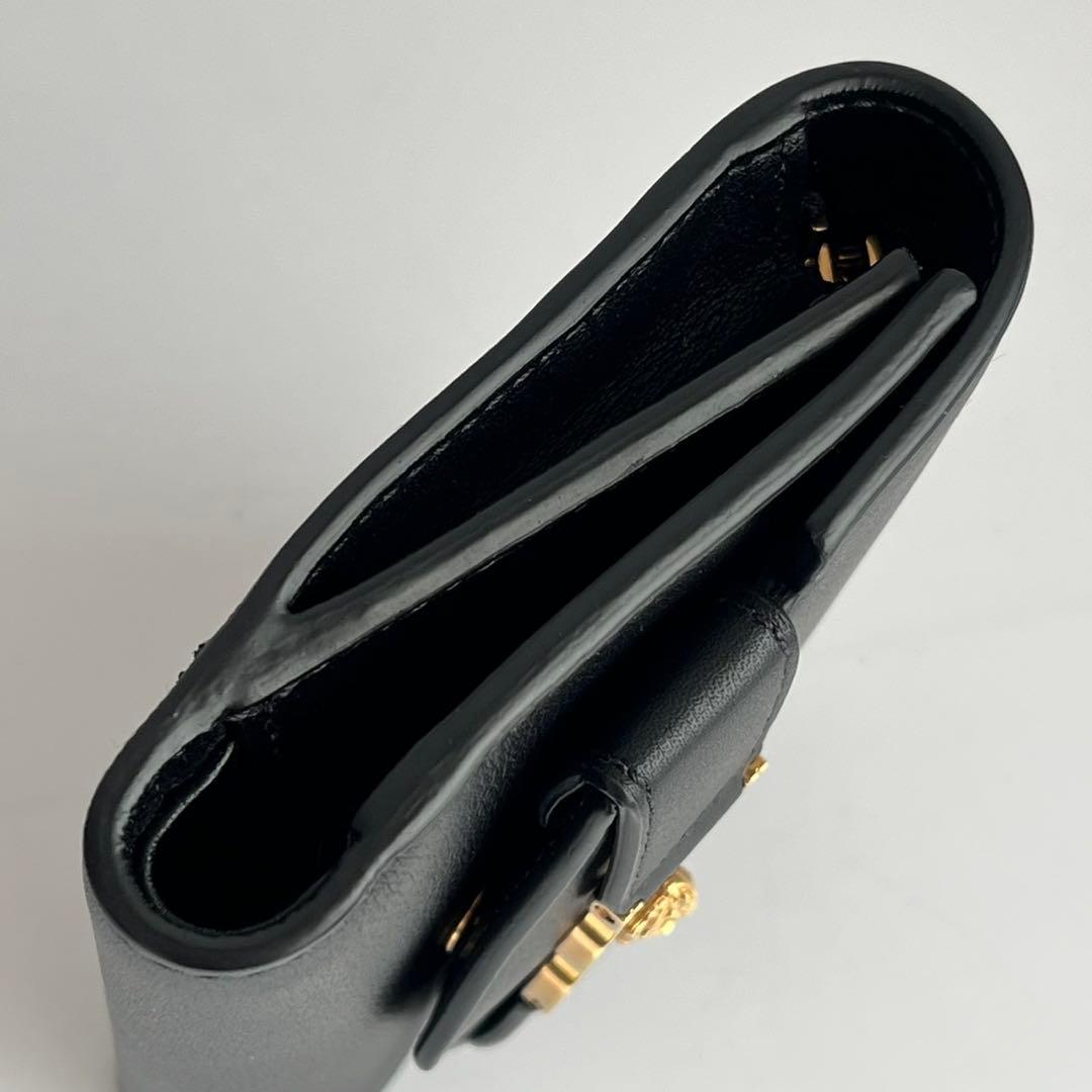 ✨未使用保管✨　VERSACE 折り財布　財布　メデューサ　黒　レザー