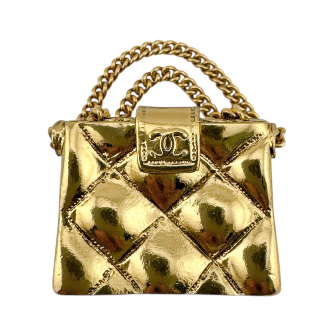 シャネル マトラッセ ココマーク ブローチ バッグモチーフ ヴィンテージ