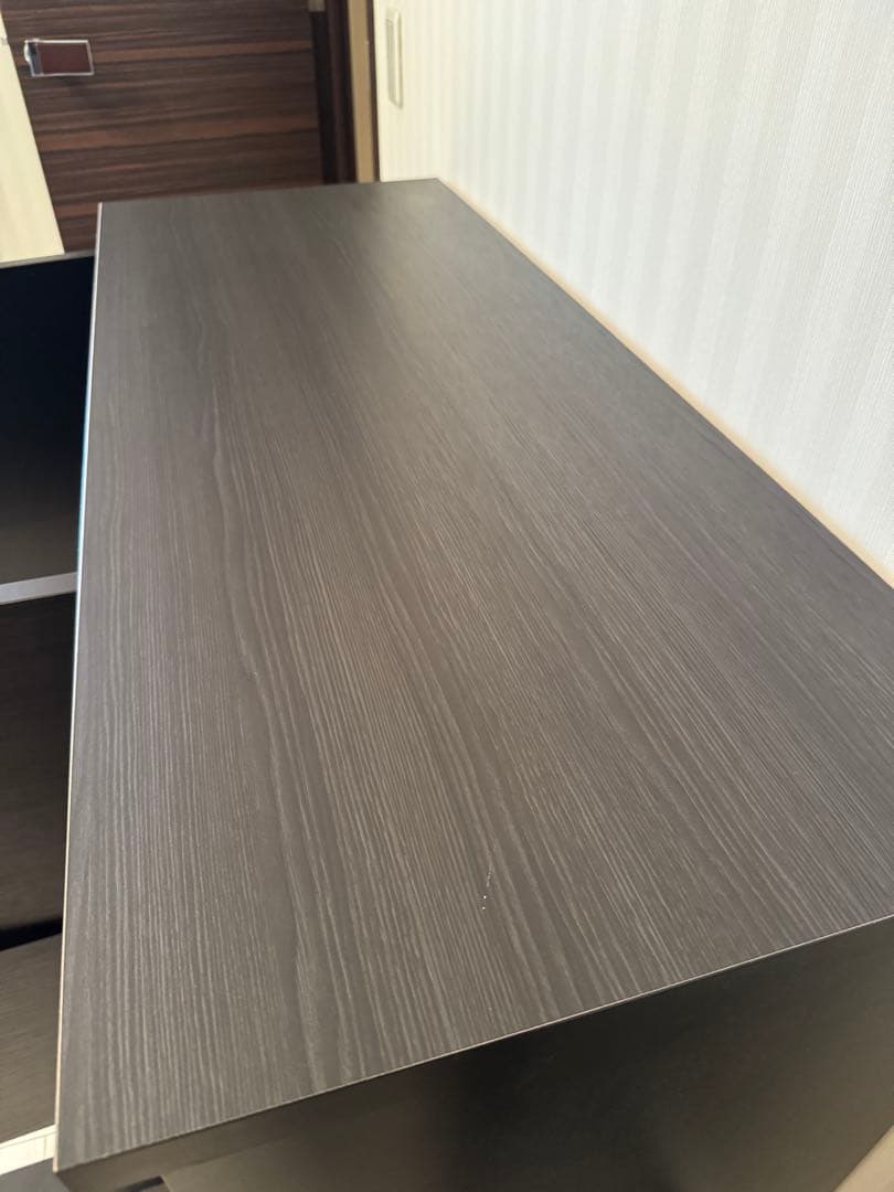 【まめちゃん】リビングキャビネット 日本製 木製 スチール脚付 配線穴付