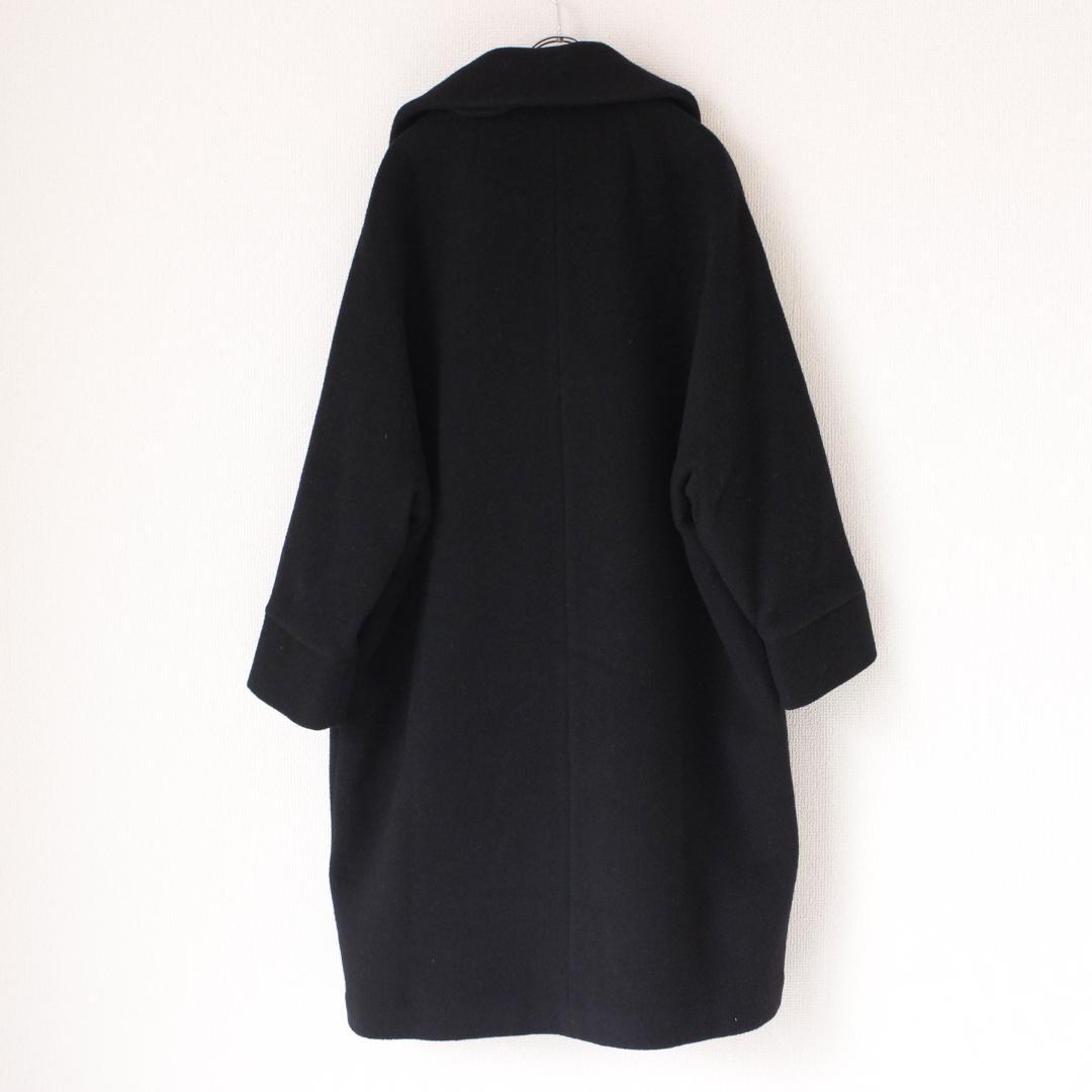 TICCA テントコート Fサイズ ブラック ウール ダブルボタン