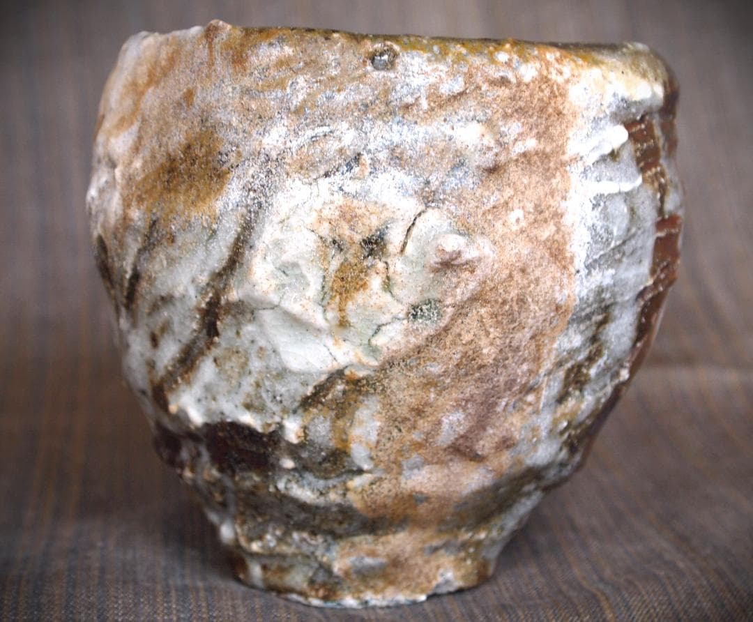 希少作★加藤委★川小牧引っ掻き茶碗★共箱＆陶Vol.85　加藤委