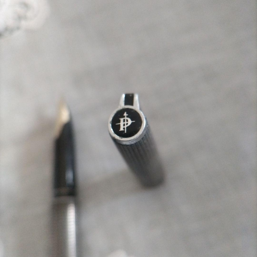 PILOT 18KWG スターリングシルバー 万年筆 シルバーン 格子