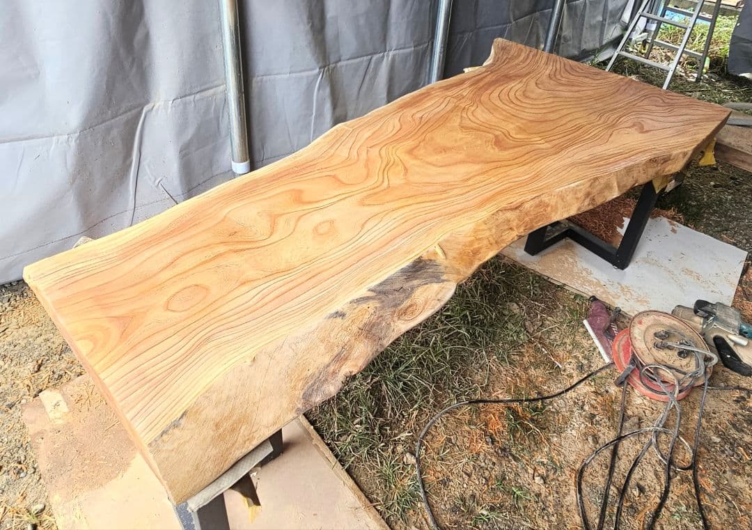 欅　一枚板　ダイニング　テーブル　カウンター　玉杢　杢　ウォールナット　栃　座卓