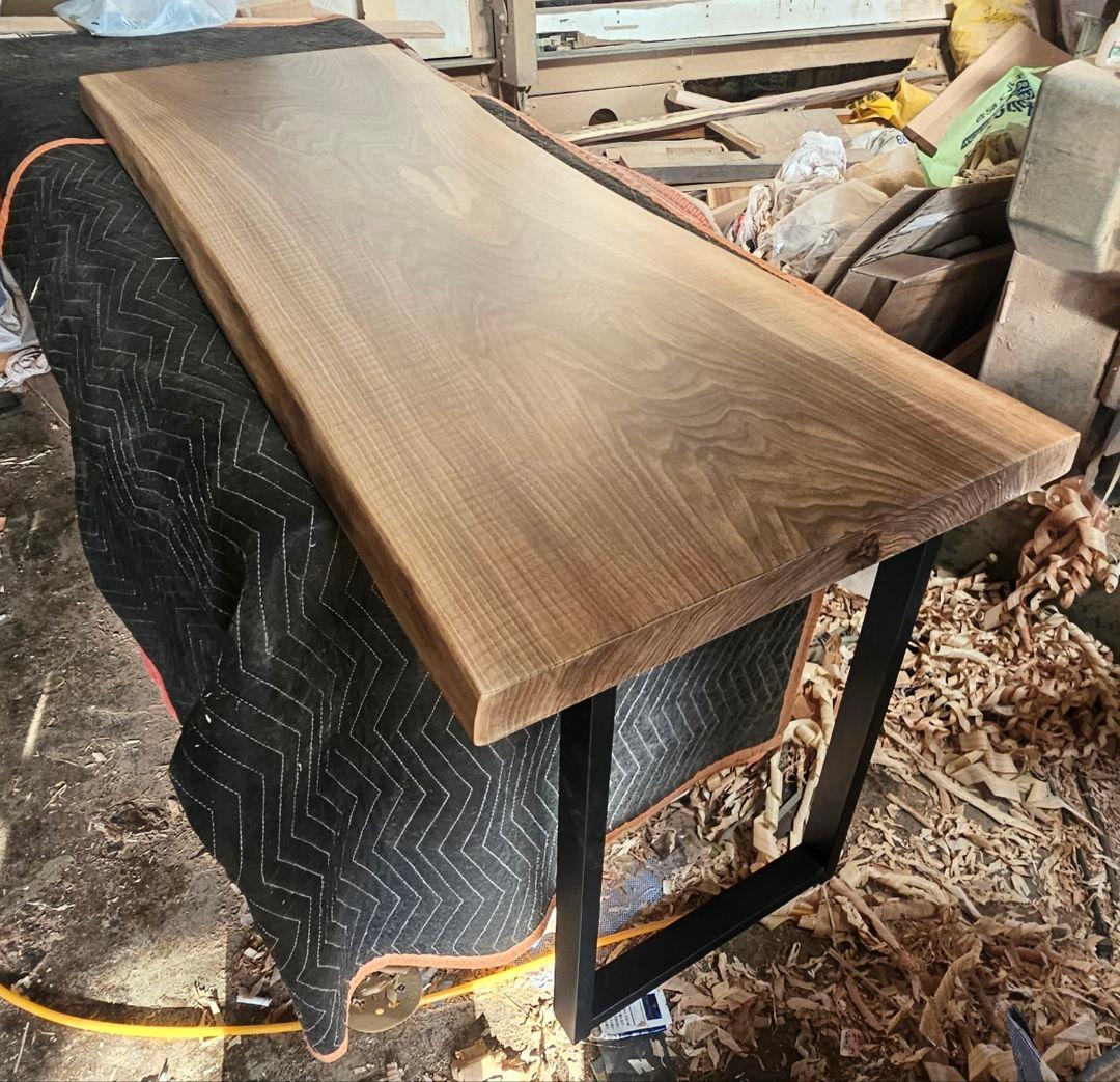 欅　一枚板　ダイニング　テーブル　カウンター　玉杢　杢　ウォールナット　栃　座卓