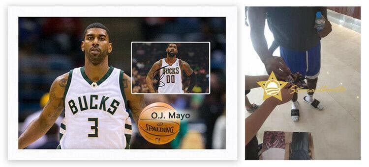 直筆サイン入り写真 O・J・メイヨ ミルウォーキー・バックス SA鑑定済