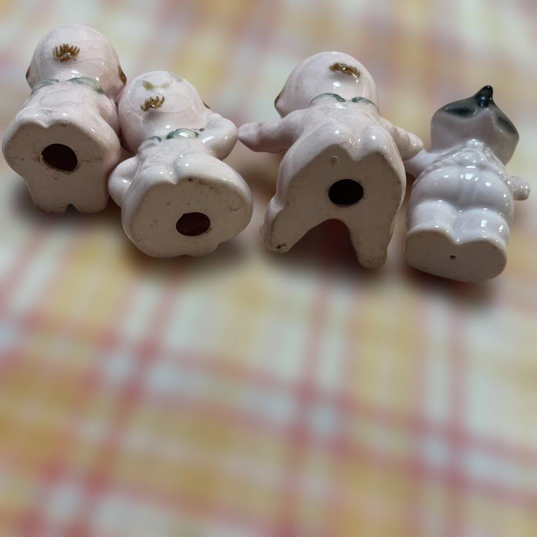 キューピー　お相撲　相撲　昭和レトロ　昭和　レトロ　ヴィンテージ 陶器 置物