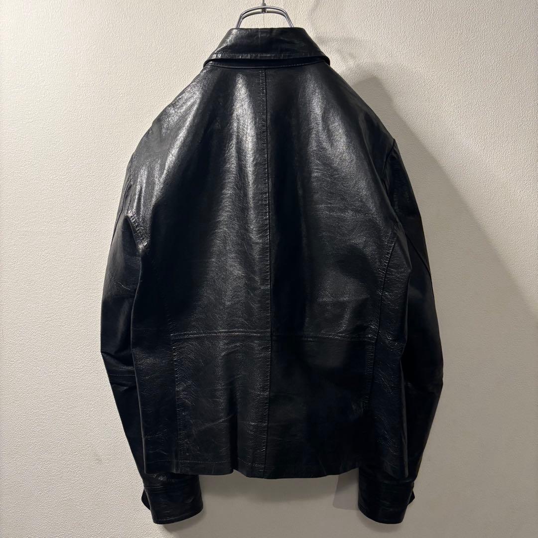90's 00's レザー vintage 本革 ジャケット ブルゾン 軍隊
