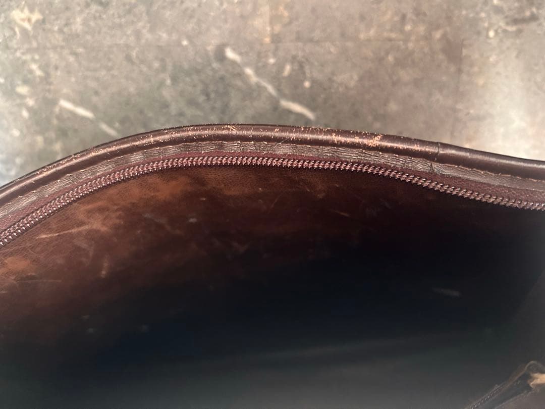 フェンディ　ズッカ柄　ショルダーバッグ　キャンバス×レザーコンビ