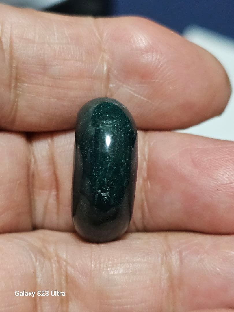 出雲瑪瑙　碧玉勾玉古代型　伝統工芸士作品　碧玉勾玉証明書付き