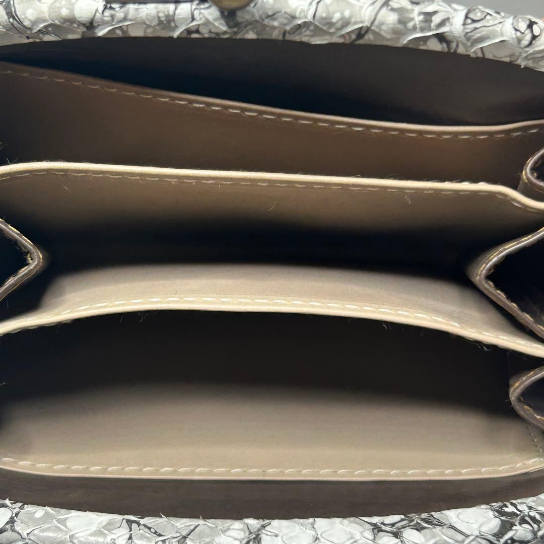 デ*丸様 genten ゲンテン 墨流し　がま口財布　さいふ　パイソン