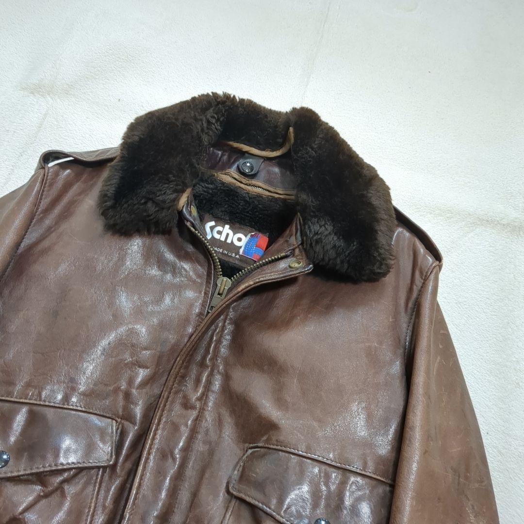 SCHOTT G-1 牛革 レザージャケット ボアライナー フライトジャケット