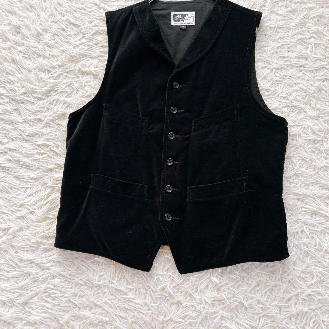 美品　ENGINEERED GARMENTS ベスト　ベロア　衿付き　USA製